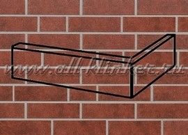 Клинкерный угловой элемент Granit Rot