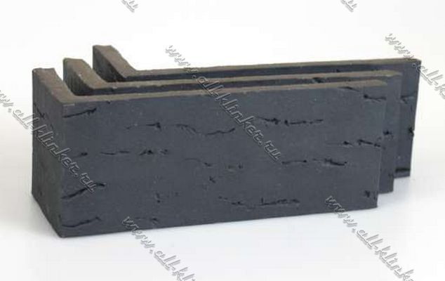 Клинкерный угловой элемент Koro Black AB