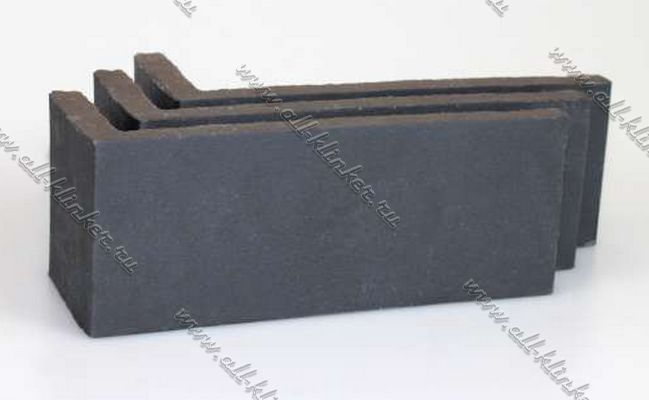 Клинкерный угловой элемент Plato Black AB 7103