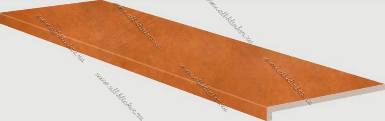 Клинкерная фронтальная ступень Acuarela Teja recto 120